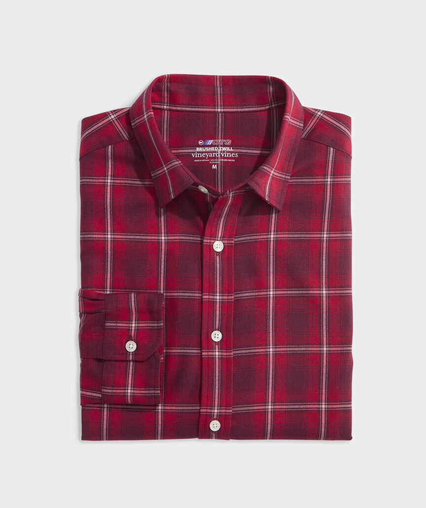 On-The-Go Brushed Twill Plaid Shirt