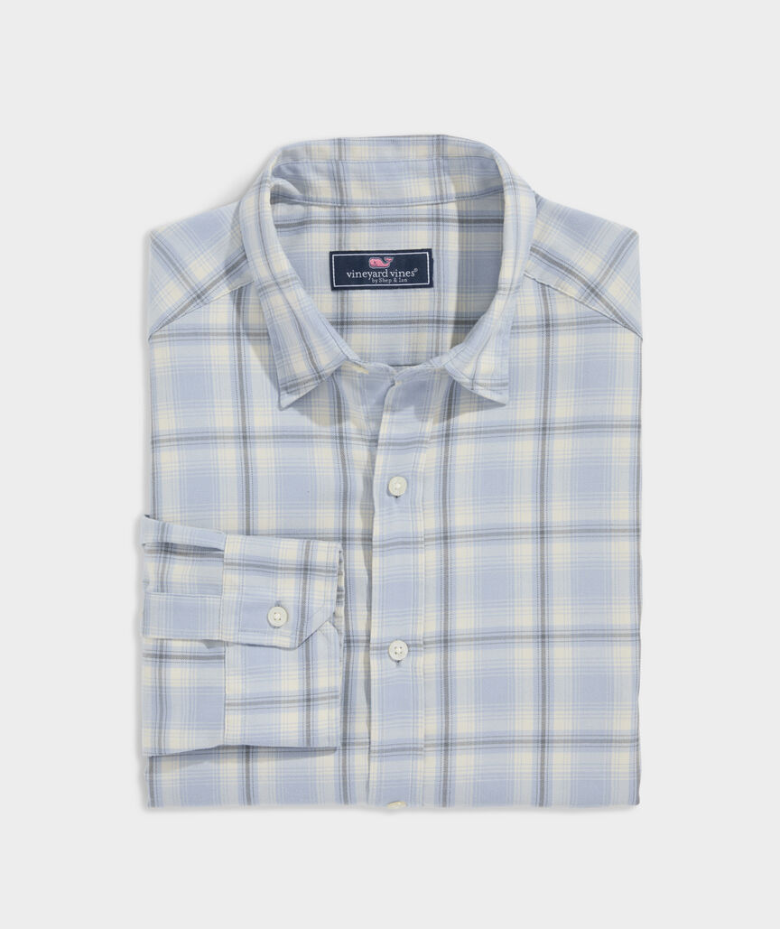 On-The-Go Brushed Twill Plaid Shirt