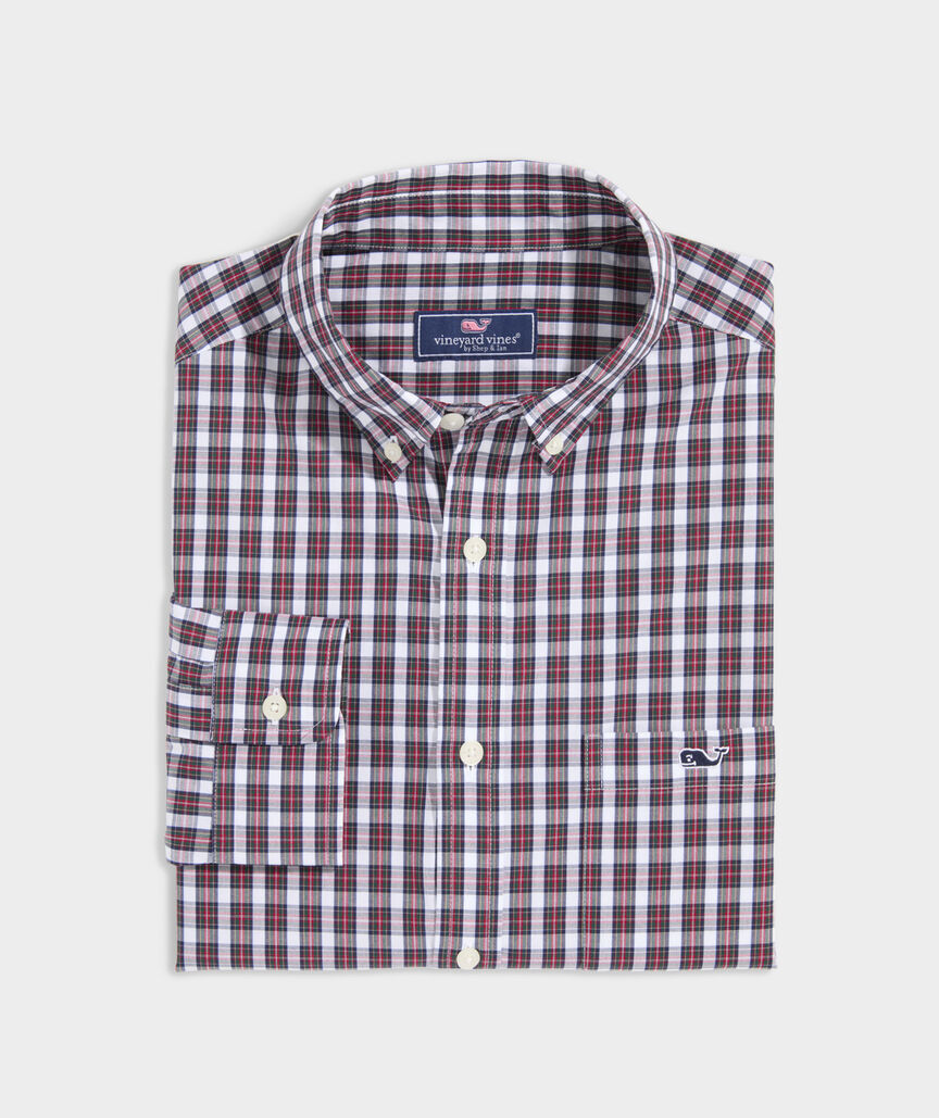 Stretch Poplin Tartan Shirt