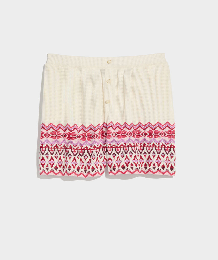 Dreamcloth® Waffle Fair Isle Shorts