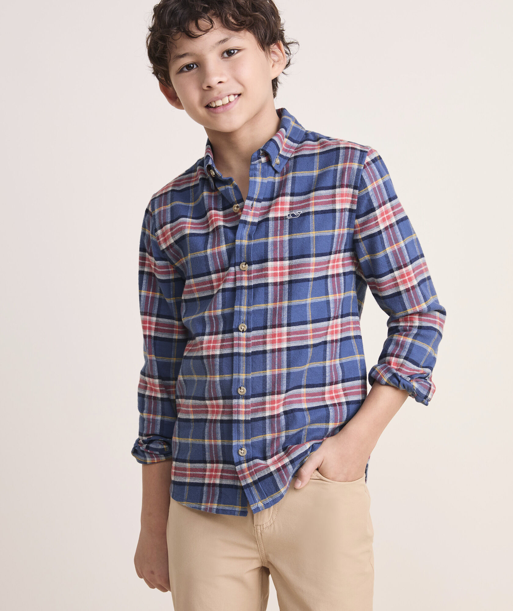 Boys' Vineyard Flannel Plaid Shirt