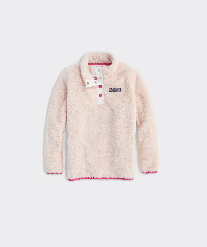 Girls' Teddy Fleece Snap Pullover