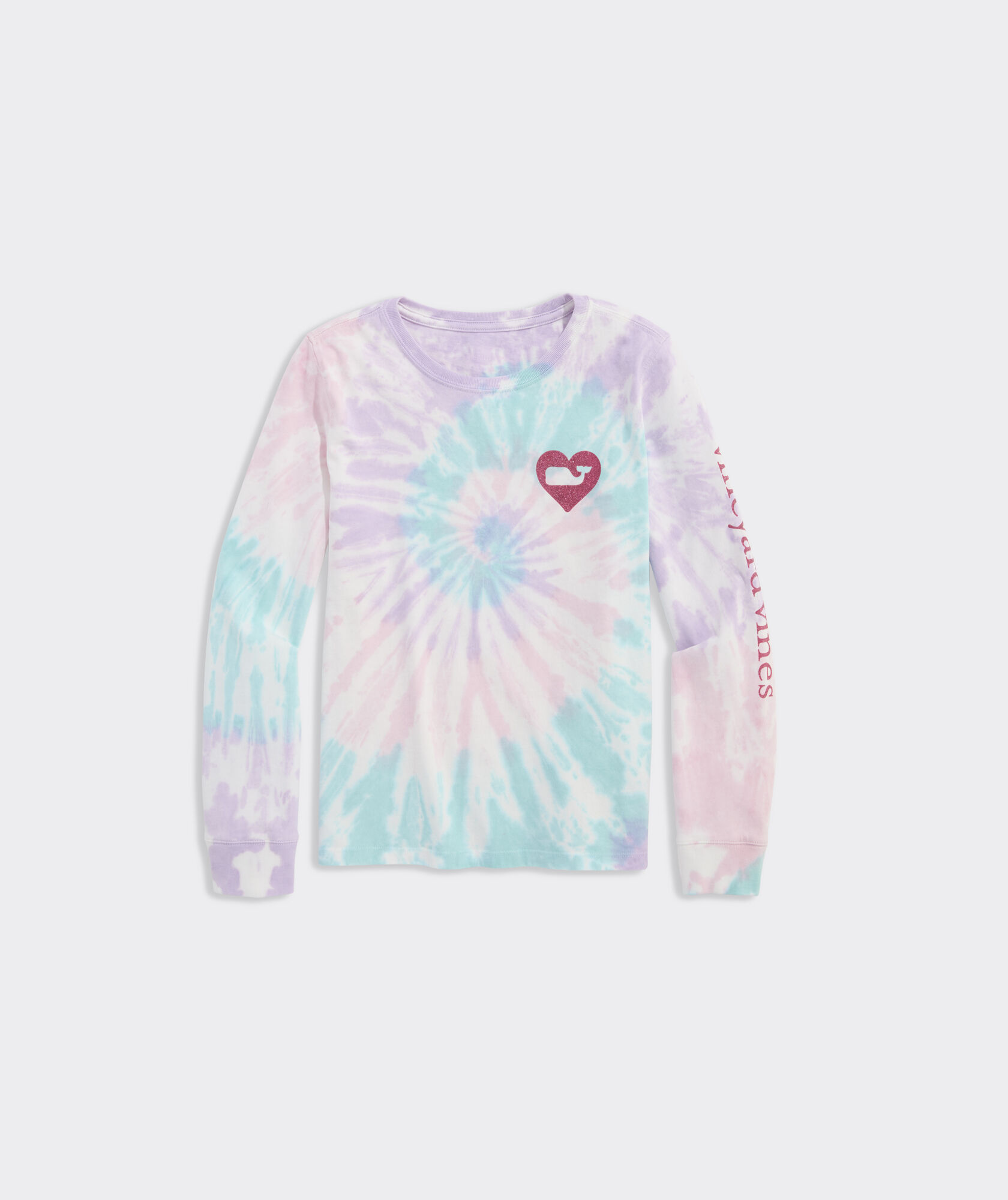 Girls' Valentine's Day Swirl Tie Dye Long-Sleeve Tee